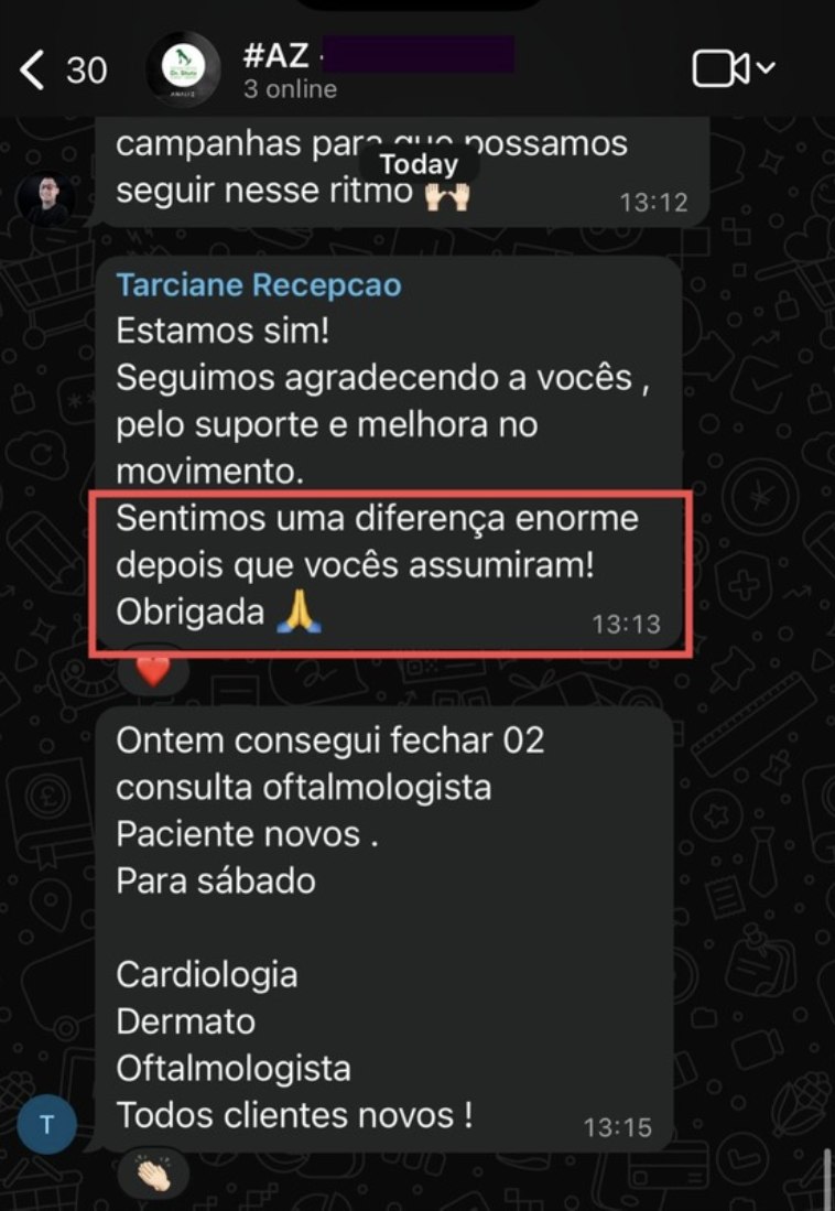 Recepção: sentimos uma diferença enorme depois que vocês assumiram